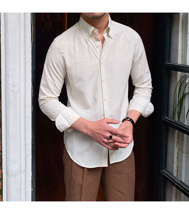 Retro Breathable Wrinkle Resistant Shirt Italian