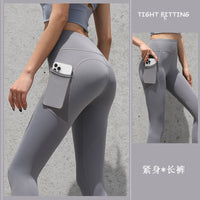 Thumbnail for Gym Sport Seamless Leggings With Pockets Push Up High Waist Pants Women Fitness Running Yoga Pants Gym Sport Seamless Leggings