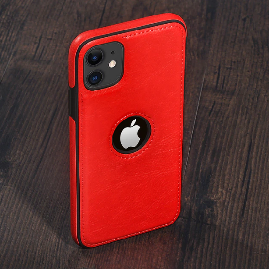Phone Case For iPhones - Solid Color PU Leather