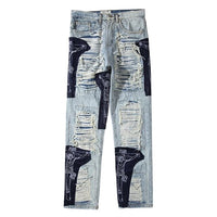 Thumbnail for Men's Ripped Tassel Jeans