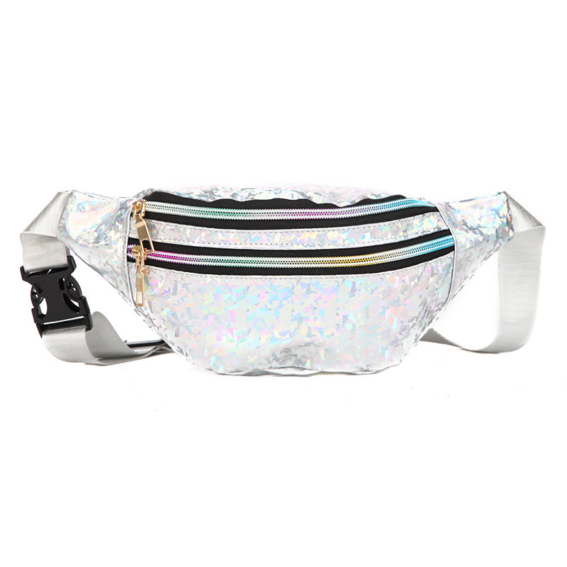 Chic Sequin Dumpling Bag - Medium-sized PU Leather Handbag