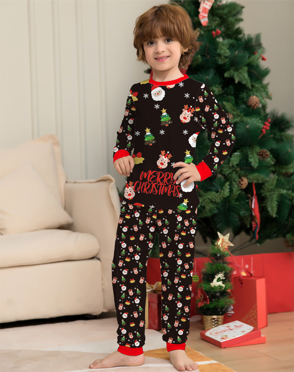 Fashion Christmas Parent-child Homewear Clothes Pajamas Set