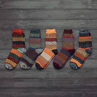 Thumbnail for Winter Thick Warm Stripe Wool Socks Casual Sock Business Socks