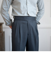 Thumbnail for Men's Straight Pants Casual High Waist