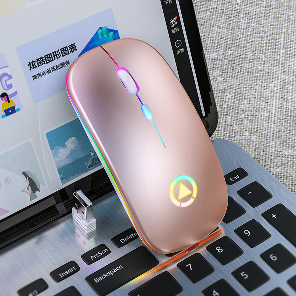 Silent rechargeable wireless mouse