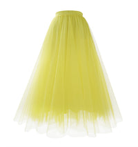 Thumbnail for Mesh Skirt Mid-length Pleated Skirt Plus Size Super Large Swing Skirt A- Line Skirt