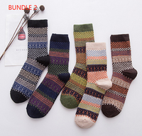 Thumbnail for Winter Thick Warm Stripe Wool Socks Casual Sock Business Socks