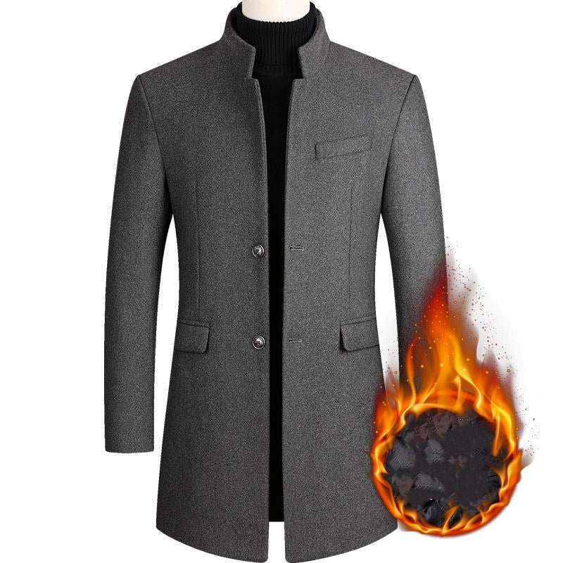 Men's Wool Coat Medium Length Leisure Suit