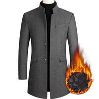 Thumbnail for Men's Wool Coat Medium Length Leisure Suit