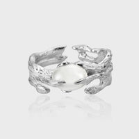 Thumbnail for Ventfille Irregular White Agate Ring