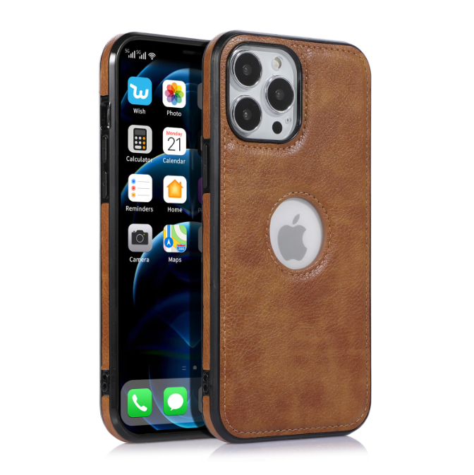 Phone Case For iPhones - Solid Color PU Leather