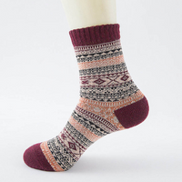 Thumbnail for Winter Thick Warm Stripe Wool Socks Casual Sock Business Socks