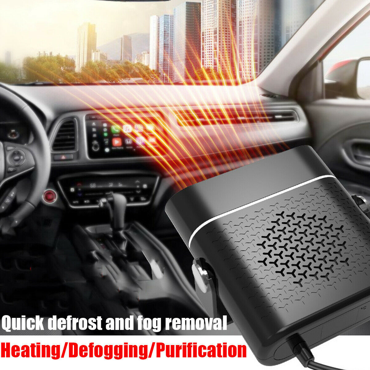 3 In 1 Car Heater Defogger - Mini Car Heater Defroster ABS