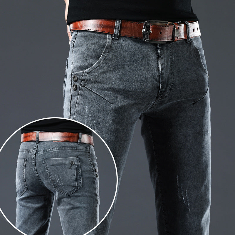 Men's Jeans - Slim Fit Stretch Skinny Trousers