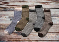 Thumbnail for Winter Thick Warm Stripe Wool Socks Casual Sock Business Socks