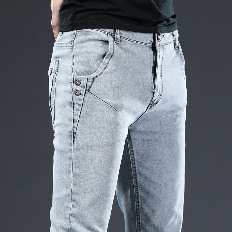 Men's Jeans - Slim Fit Stretch Skinny Trousers