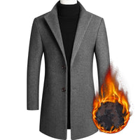 Thumbnail for Men's Wool Coat Medium Length Leisure Suit