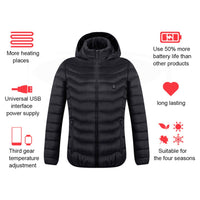 Thumbnail for New Heated Jacket Coat USB Electric Jacket Cotton Coat Heater Thermal Clothing Heating Vest Men's Clothes Winter
