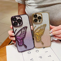 Thumbnail for Phone Case Three-dimensional Quicksand Butterfly Protective Cover