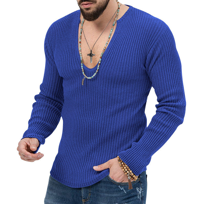 Men's Sweaters Long Sleeve Slim-fit Top