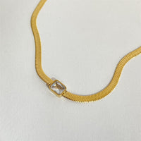 Thumbnail for Snake Bone Zircon Necklace For Women