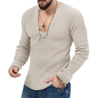 Thumbnail for Men's Sweaters Long Sleeve Slim-fit Top