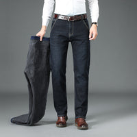 Thumbnail for Fleece Lined Padded Warm Keeping Straight Jeans