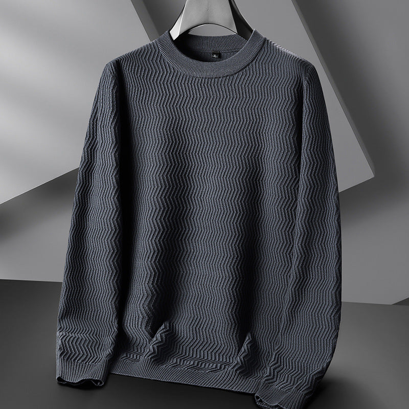 Autumn And Winter Men's Casual Knitted Sweater Loose Round Neck