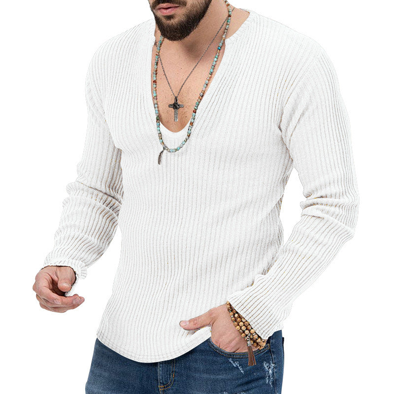 Men's Sweaters Long Sleeve Slim-fit Top