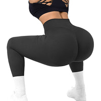 Thumbnail for High Waist Seamless Leggings Threaded Knitted Fitness Pants Solid Women's Slimming Sports Yoga Pants Elastic Running Sport Leggings