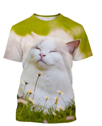 Thumbnail for Funny Cute Cat Pattern Men's T-shirt 3D Animal Print