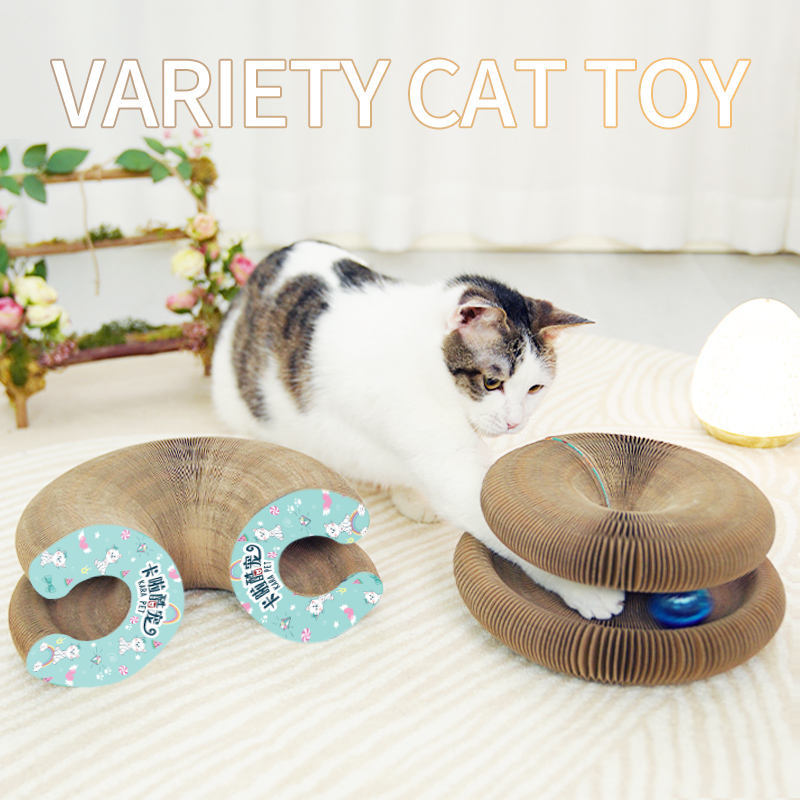 Purrfect PlayPal: Foldable Fun Cat Scratcher