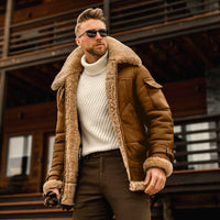 Thumbnail for Winter Jacket Mens Military Fleece Warm Jackets Male Fur Collar Coats Army Tactical Jacket