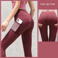 Thumbnail for Gym Sport Seamless Leggings With Pockets Push Up High Waist Pants Women Fitness Running Yoga Pants Gym Sport Seamless Leggings