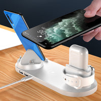 Thumbnail for Wireless Charger For IPhone Fast Charger For Phone Fast Charging Pad For Phone Watch 6 In 1 Charging Dock Station