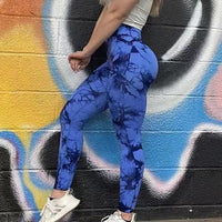 Thumbnail for Tie Dye Leggings Women Fitness Yoga Pants Seamless Push Up Workout Tights Gym Sports Legging