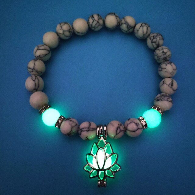 Natural Stone Bracelet- Glow In The Dark