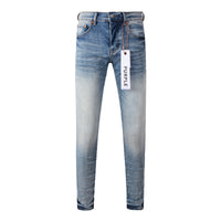 Thumbnail for Men's American High Street Blue Patch Jeans