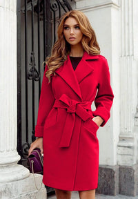 Thumbnail for Women's Long Sleeve Woolen Coat