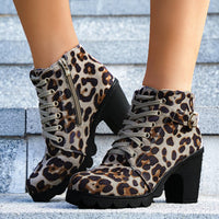 Thumbnail for Leopard Print Ankle Boots