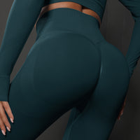 Thumbnail for High Waist Seamless Yoga Pants Women's Solid Color Full Length Leggings Fitness Hip Up Running Sport Gym Legging Outfits