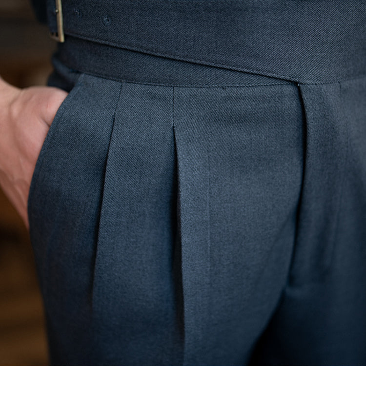 Men's Straight Pants Casual High Waist