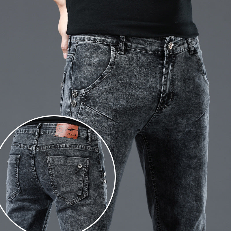 Men's Jeans - Slim Fit Stretch Skinny Trousers