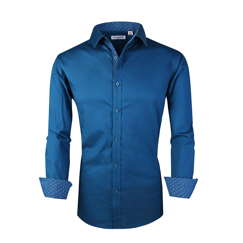 Men's Cotton Stretch Shirt Spring And Autumn Styles