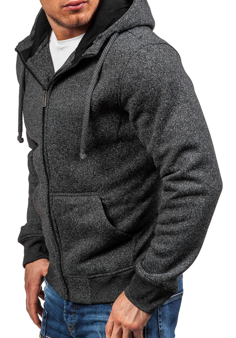 Exercise Fleece Cardigan Round Neck Sweater Coat