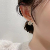 Thumbnail for Rotatable Christmas Tree Earrings Shiny Rhinestone Snowflake Stud Earring New Year Xmas Festival Ear Jewelry Gifts Autumn And Winter