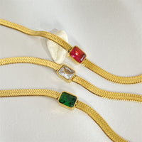 Thumbnail for Snake Bone Zircon Necklace For Women