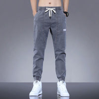 Thumbnail for Spring And Autumn New Jeans Men's - Stitching Ankle Banded Pants