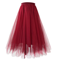 Thumbnail for Mesh Skirt Mid-length Pleated Skirt Plus Size Super Large Swing Skirt A- Line Skirt