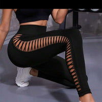 Thumbnail for Hollow Tie Dye Printed Yoga Pants High Waist Butt Lift Seamless Sports Gym Fitness Leggings Slim Pants For Women Tight Trousers